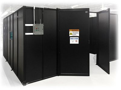 Laserschutzkabine Schwarz